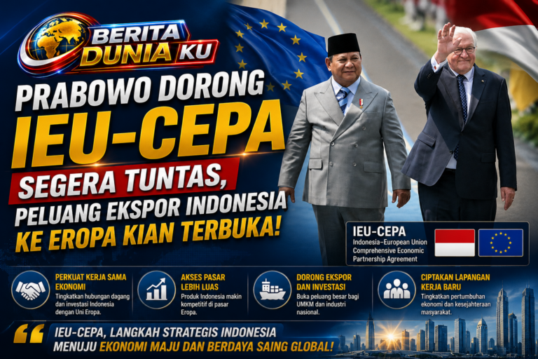Prabowo Dorong IEU-CEPA Segera Tuntas, Peluang Ekspor Indonesia ke Eropa Kian Terbuka