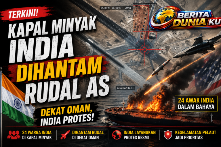 Kapal Minyak India Dengan Membawa 24 Warga Dihantam Rudal As Dekat Oman India Protes !