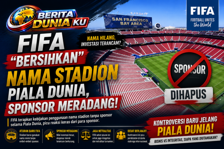 FIFA “Bersihkan” Nama Stadion Piala Dunia, Sponsor Meradang