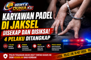 Karyawan Padel Jakarta Selatan Disekap dan Disiksa, Polisi Ringkus Empat Pelaku