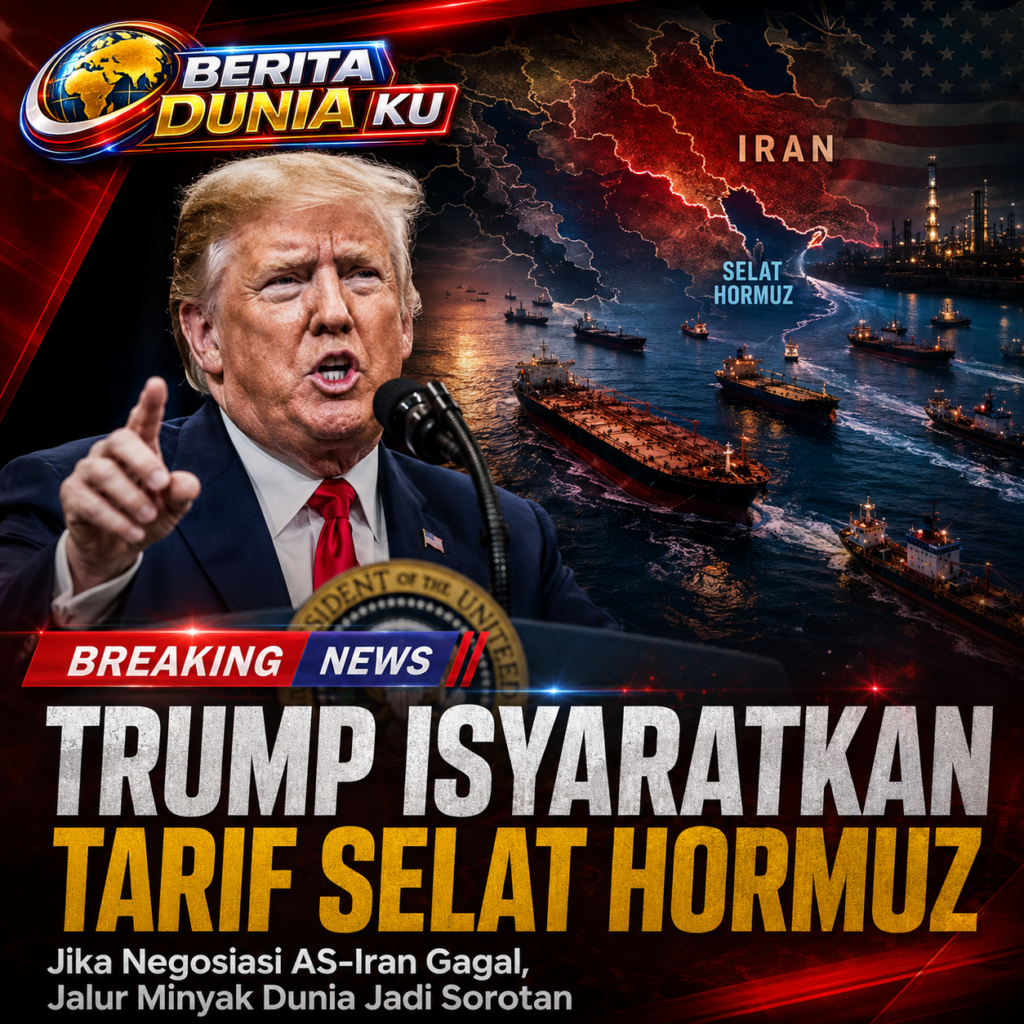 Trump Isyaratkan Tarif Selat Hormuz Jika Negosiasi AS-Iran Berujung Gagal