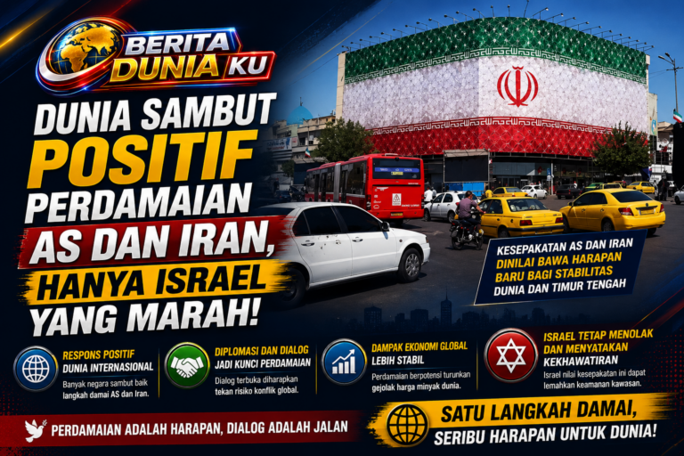 Dunia Sambut Positif Perdamaian AS-Iran, Israel Jadi Satu-satunya Penentang Keras
