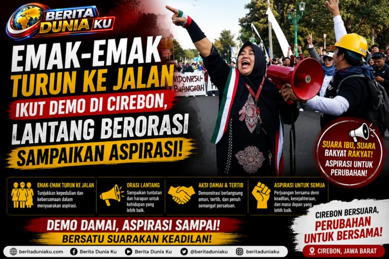 Emak-Emak Turun ke Jalan di Cirebon, Suarakan Aspirasi dalam Aksi Demonstrasi