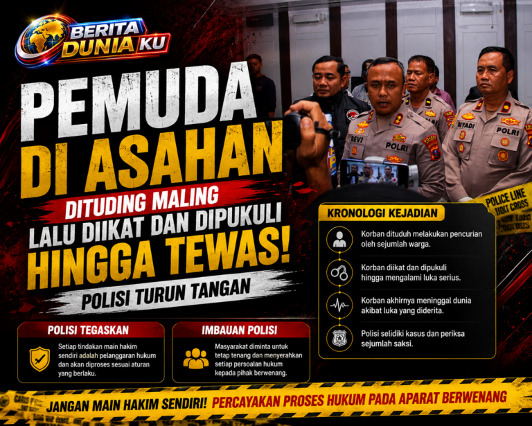 Tragis di Asahan, Pemuda Tewas Setelah Dituduh Mencuri dan Dianiaya Massa