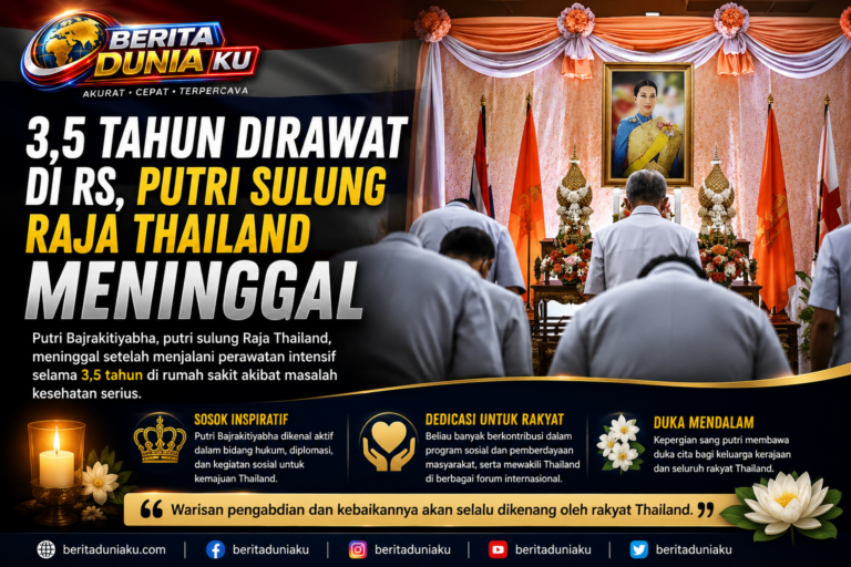 3.5 Tahun Dirawat di RS, Putri Sulung Raja Thailand Meninggal