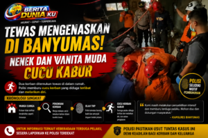 Tragis di Banyumas! Nenek dan Wanita Muda Tewas Mengenaskan, Cucu Korban Kabur Usai Diduga Terlibat