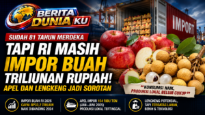 Impor Buah RI Tembus Rp33 Triliun, Apel dan Lengkeng Masih Jadi Sorotan