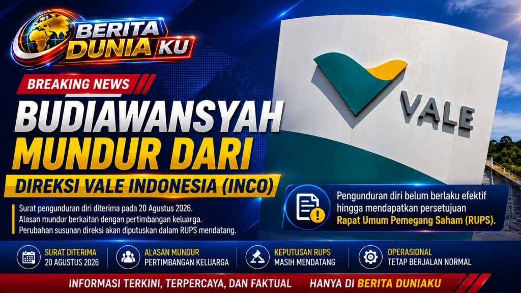 Budiawansyah Mundur dari Direksi Vale Indonesia, Ini Alasan dan Dampaknya